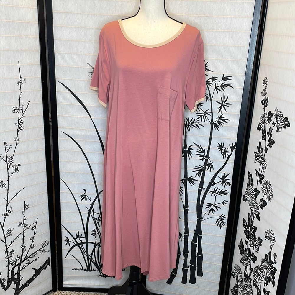 Lularoe Carly Pink Casual Women's Dress